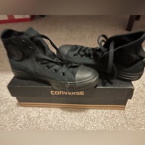 Brand new, never worn Black High Top Converse